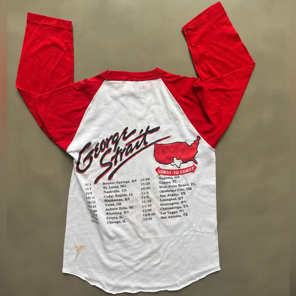 George Strait Vintage Ringer T-shirt - Picture 2 of 2